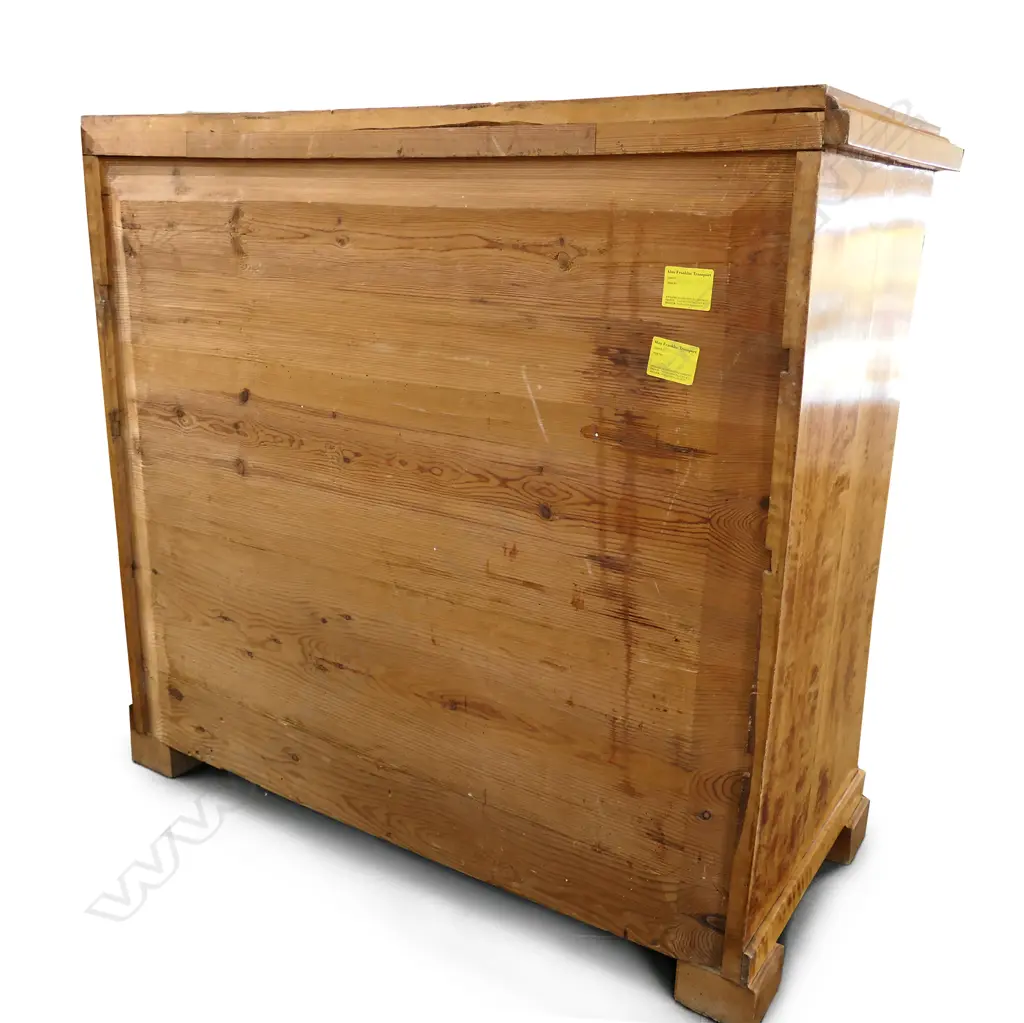 A Biedermeier birch four drawer secretaire Image 1++