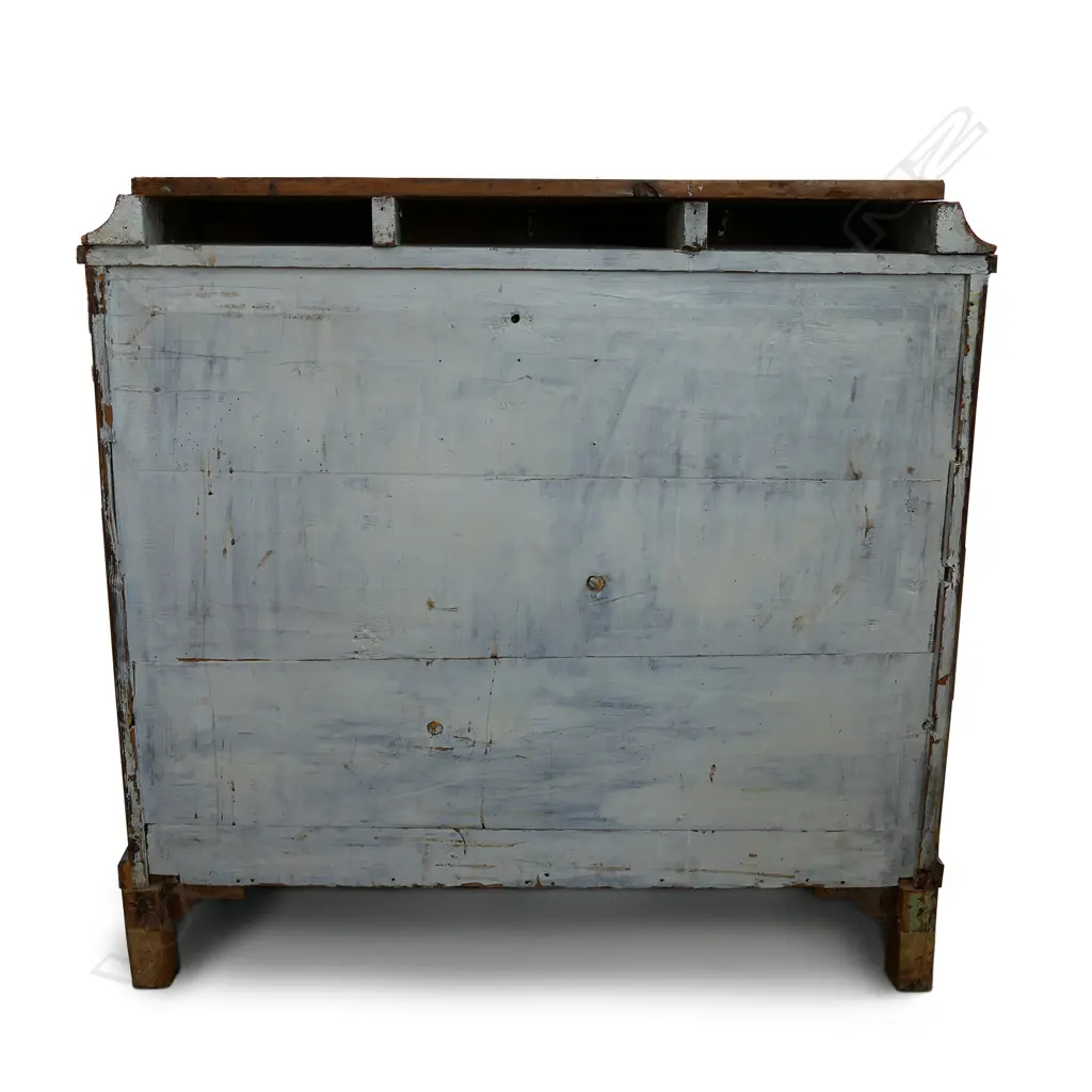 A Biedermeier birch veneer chest of drawers Image 1++