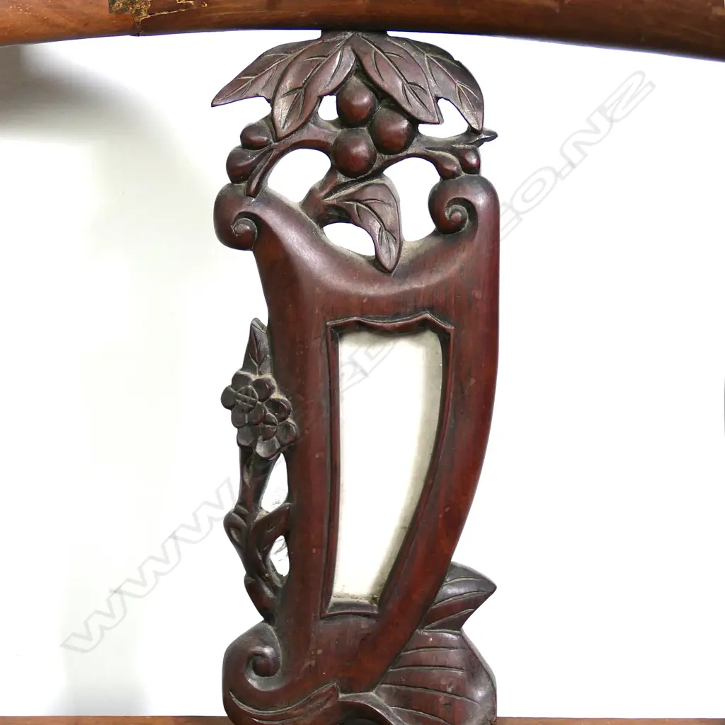 A pair of old Oriental rosewood corner chairs Image 1++