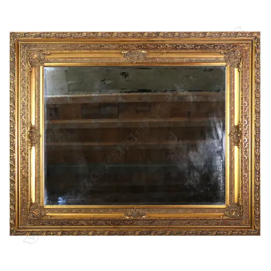 A large French style gilt framed mirror