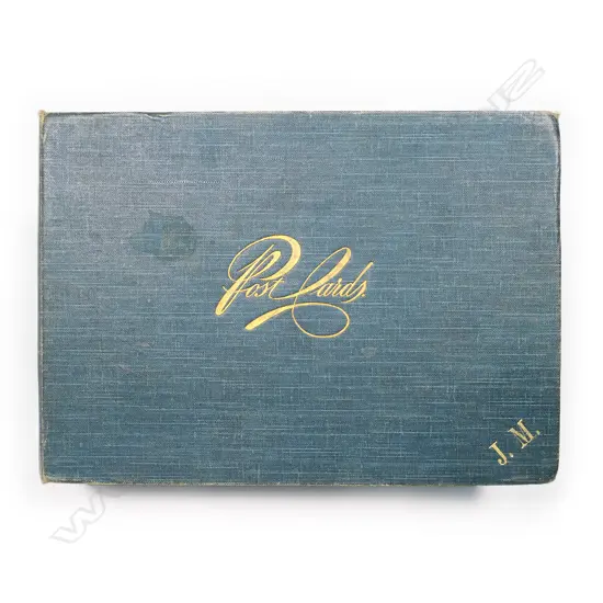 A small vintage postcard album, contain one hundred shipping postcards including many from New Zealand.