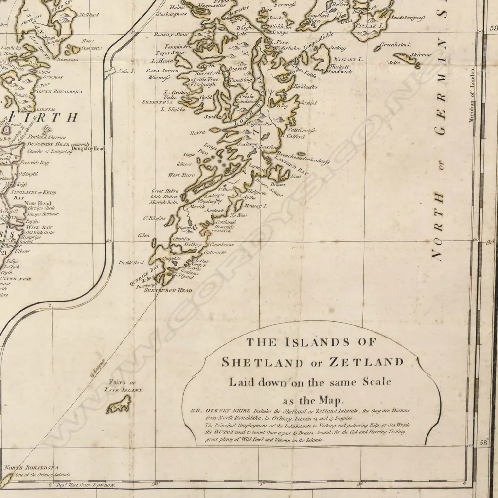 A large framed map 'Scotland or North Britain...by Lieutenant Sayer', (Northern Section) Printed for Robt. Sayer, London 1790, steel engraving on two sheets. 630 x 1070mm (image) Image 1++