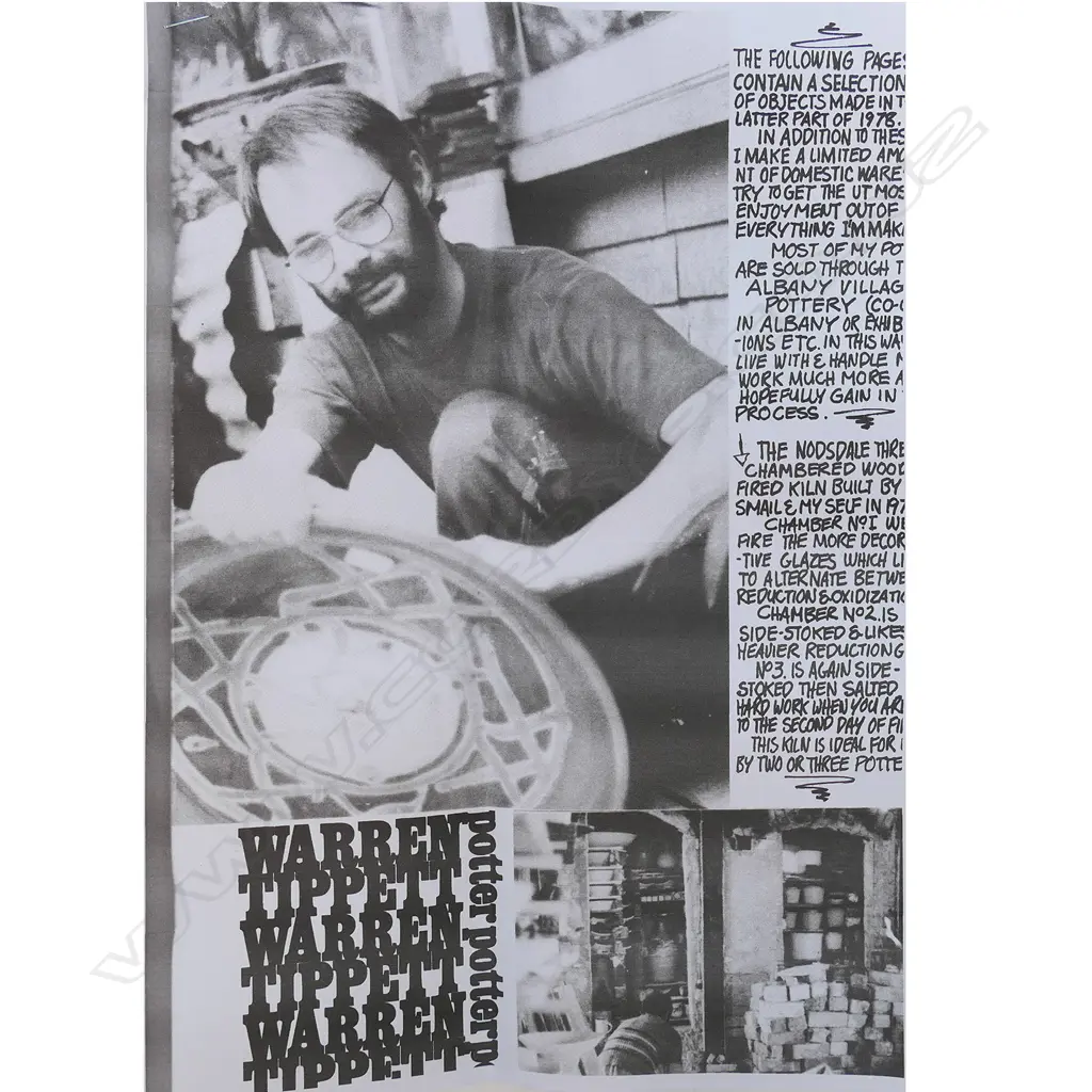 Warren Tippett large salt glazed square lidded box, rich dark brown with abstract pierced cut side panels with blue/green glaze. 210 x 210 x 220mm. Illustrated NZ Potter 1979, copy enclosed. Image 1++