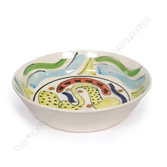 Warren Tippett colourful glazed bowl