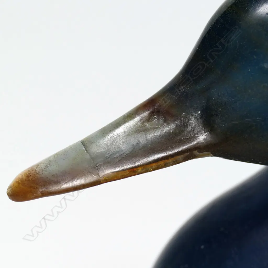 A Daum pâte de verre duck box and cover, the base signed 'Daum, France'. Beak restored. L.270mm Image 1++