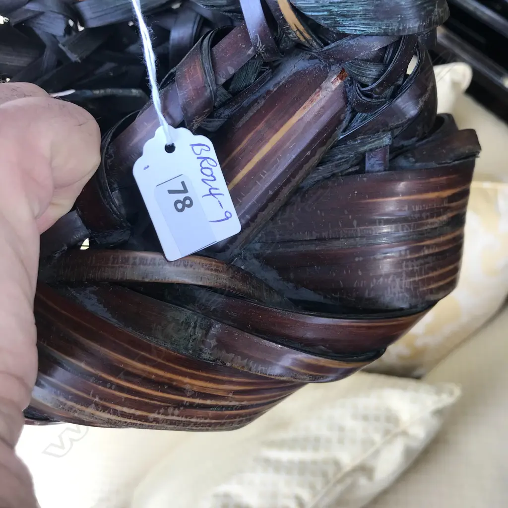 A quality vintage Japanese woven flower basket Image 1++