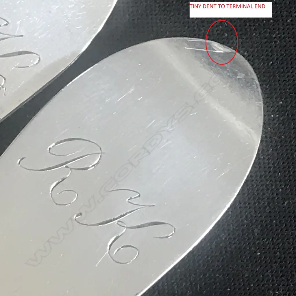 A pair of Geo III Scottish silver pie spoons Image 1++