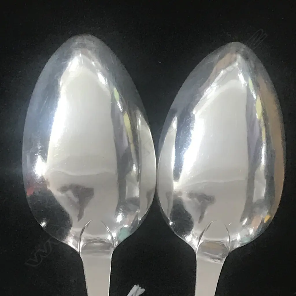 A pair of Geo III Scottish silver pie spoons Image 1++