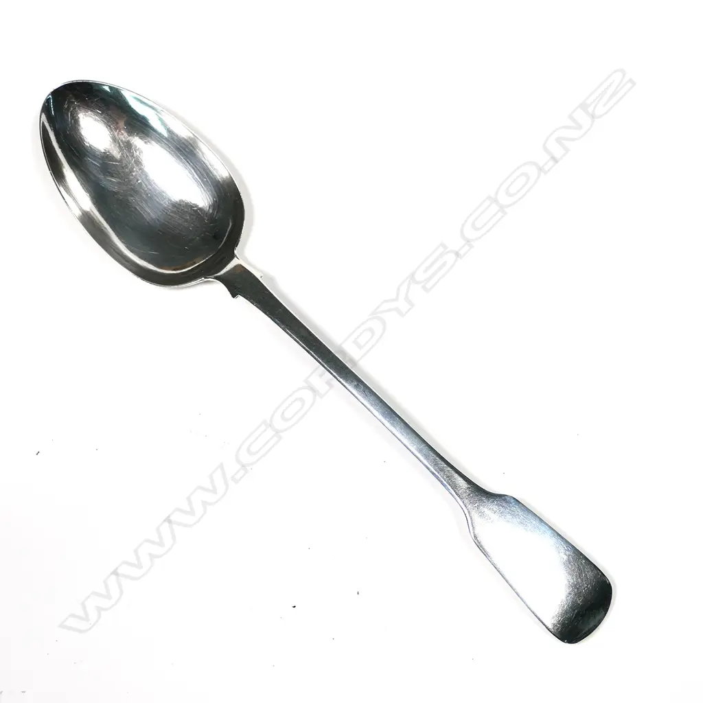 A Wm. IV silver pie spoon, fiddle pattern, London 1830 by Cornelius Bland. 76gm Image 1++
