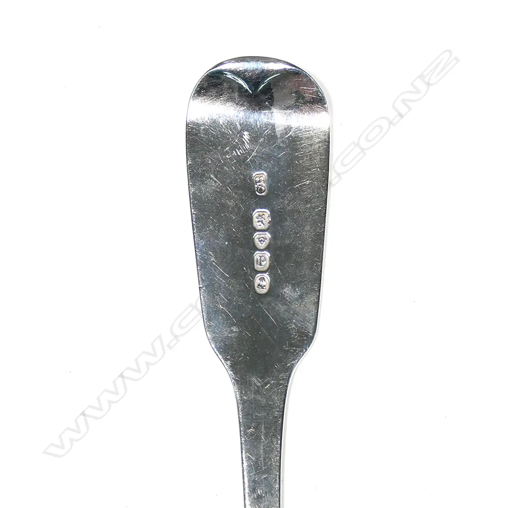 A Wm. IV silver pie spoon, fiddle pattern, London 1830 by Cornelius Bland. 76gm Image 1++