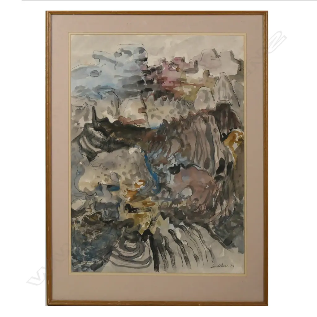 Eric Lee-Johnson, Shells, watercolour and ink, signed, and dated '79, 570 x 405mm. Image 1++