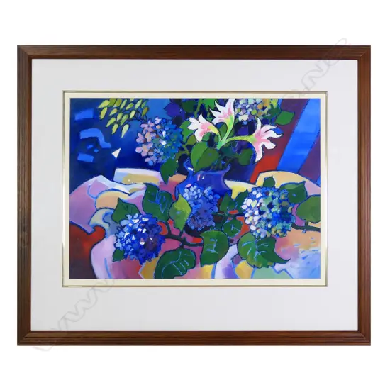 Judith Trevelyan, 'White Lilies', pastel on paper, signed. 525 x 735mm