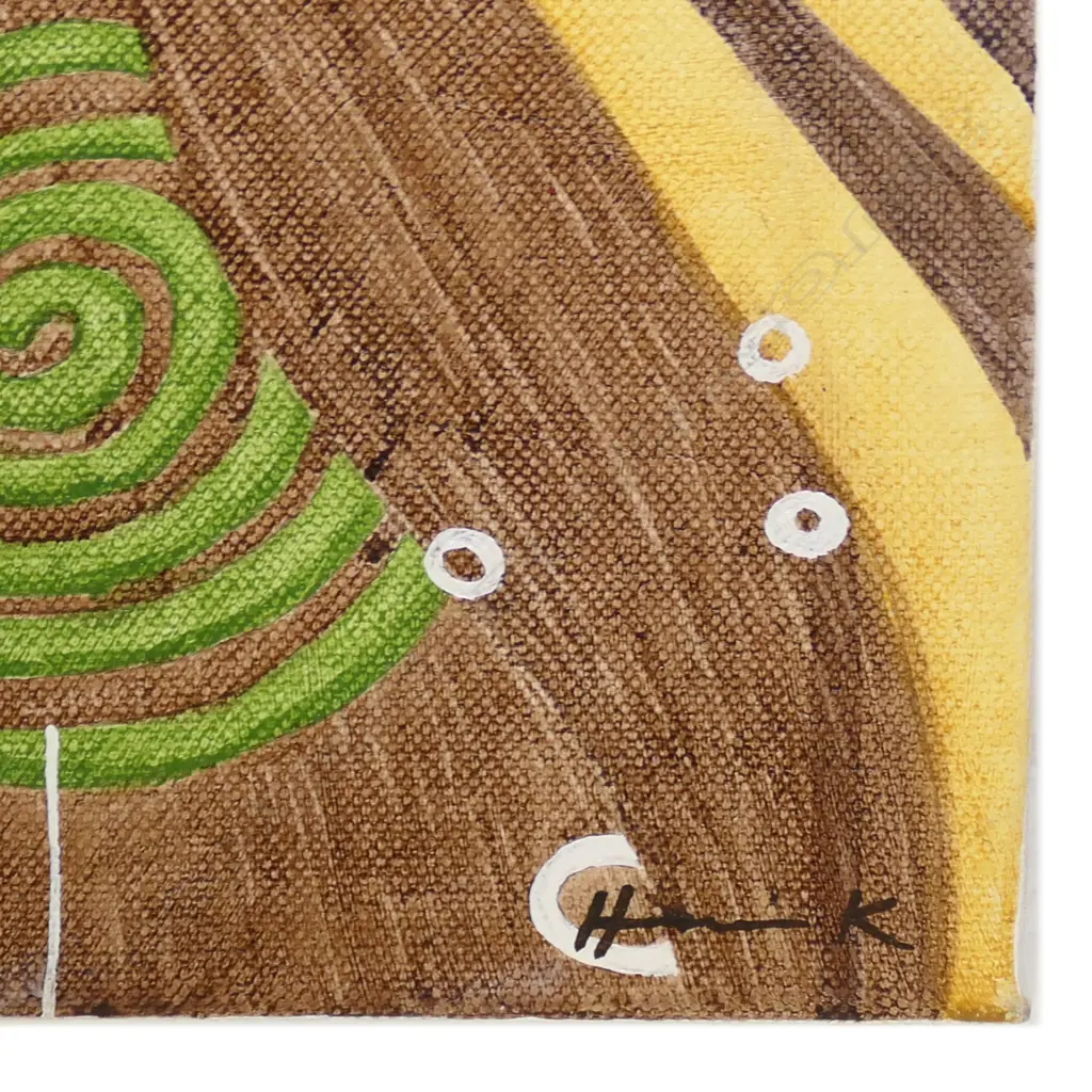 Haneui Kim, 'Tear Drops', acrylic on canvas, signed, 510 x 755mm, labelled verso with date 2010. Image 1++