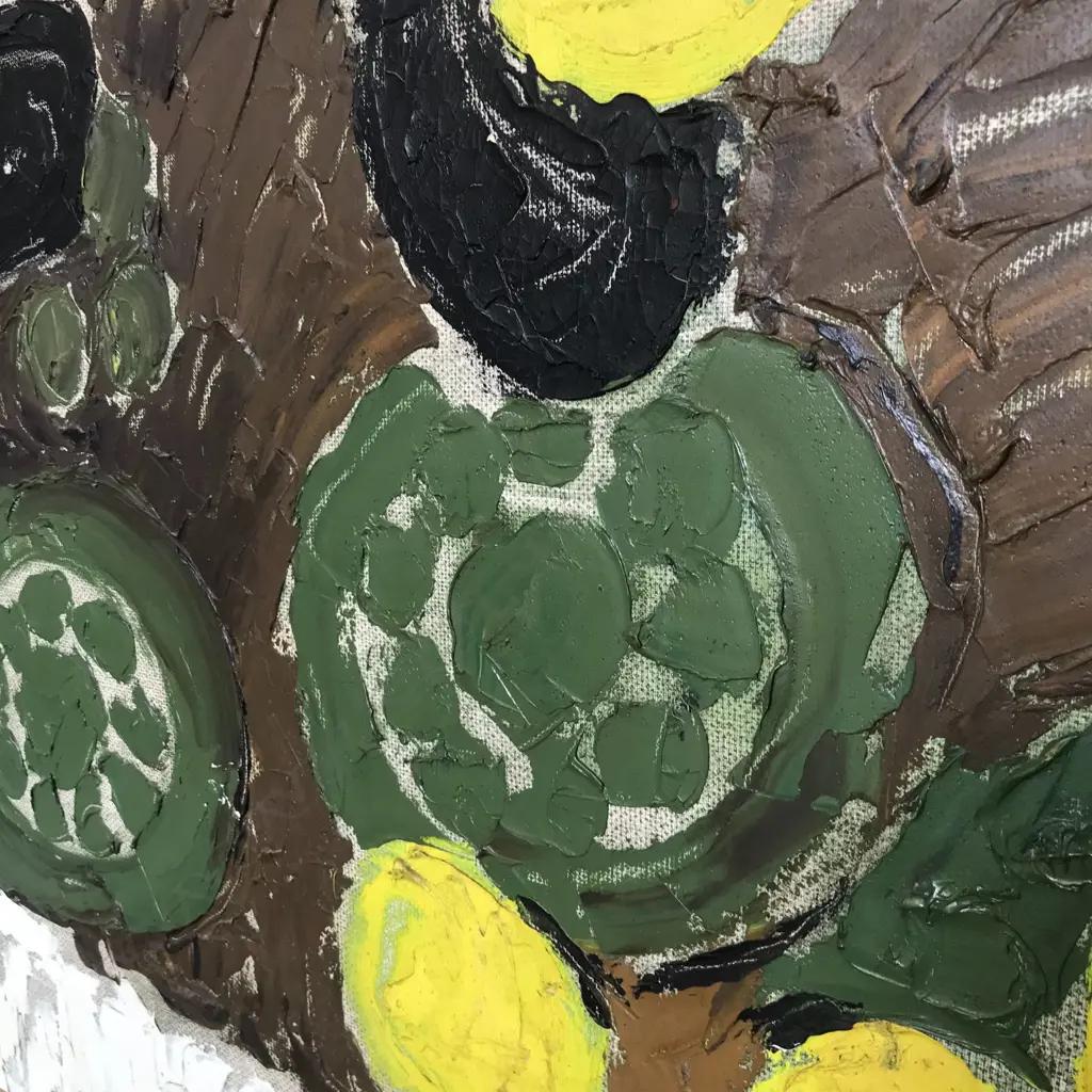 Heidi Herzog (Swiss / S.A.1905-1967) Untitled (brown and green still life) Image 1++