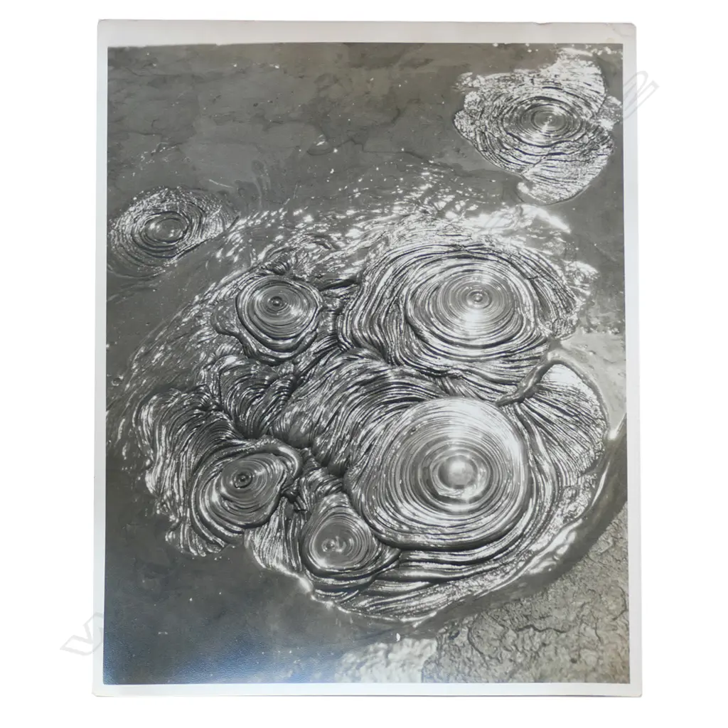 Theo Schoon attributed, untitled Waiotapu mud pool study, silver gelatin print, untitled. 240 x 195mm. Image 1++