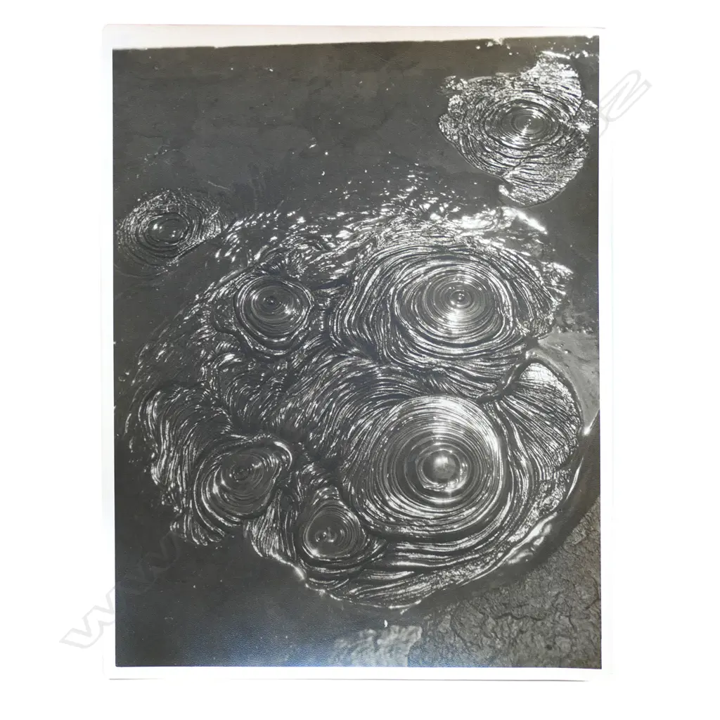 Theo Schoon attributed, untitled Waiotapu mud pool study, silver gelatin print, untitled. 240 x 195mm. Image 1++