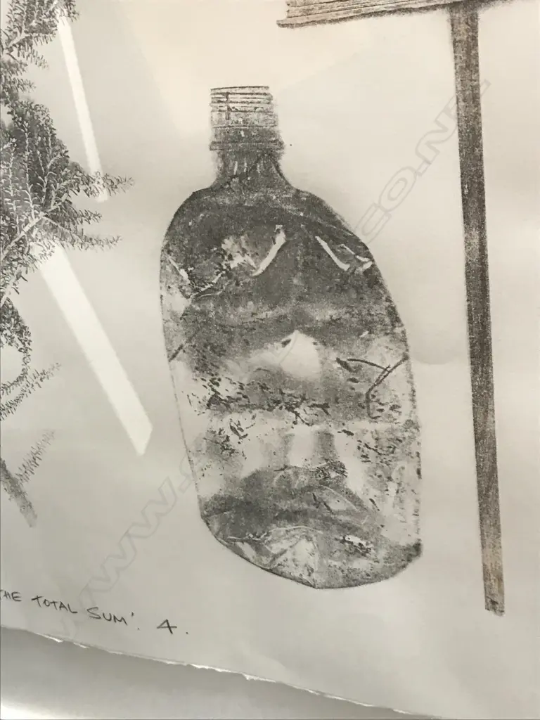 Paul Hartigan (b.1953), 'Parts of the Total Sum', direct image transfer (Rauschenberg technique) with unique hand colouring, edition 4/10, signed and dated 1991. On Waterford Series art paper 560 x 760mm. Float mounted in frame (overall 760 x 960mm) Image 1++