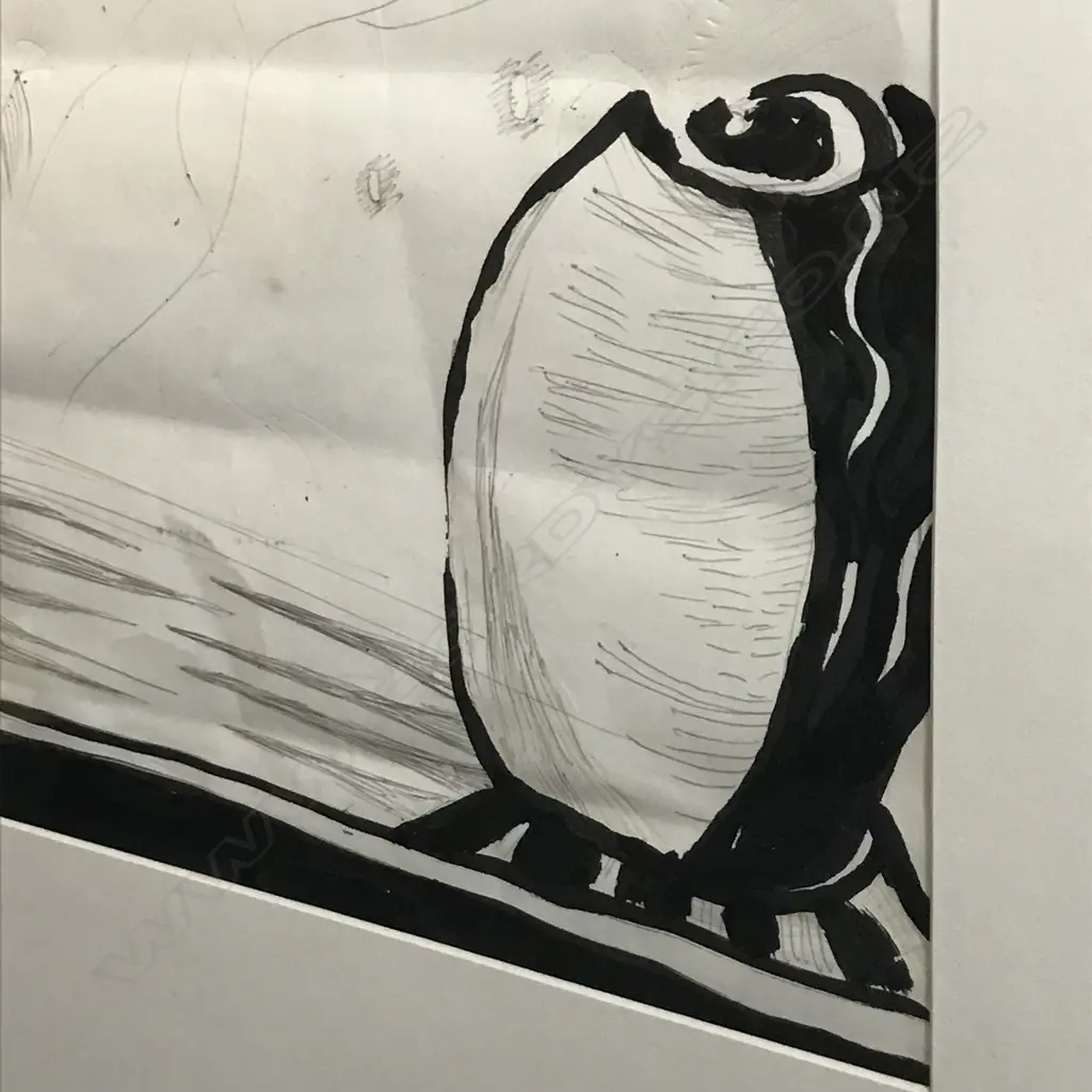 Philip Clairmont (1949-84), Interior with Pot Plants and Curtain, watercolour and graphite on paper, 575 x 435mm. Provenance: with Webb's 2013. Image 1++