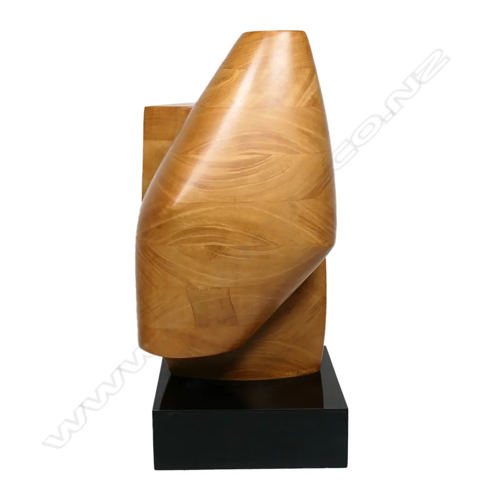 Guy Ngan (1926-2017), sculpture #17, carved kahikatea on composite base, Image 1++