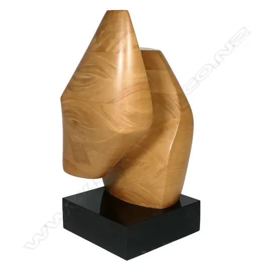 Guy Ngan (1926-2017), sculpture #17, carved kahikatea on composite base,