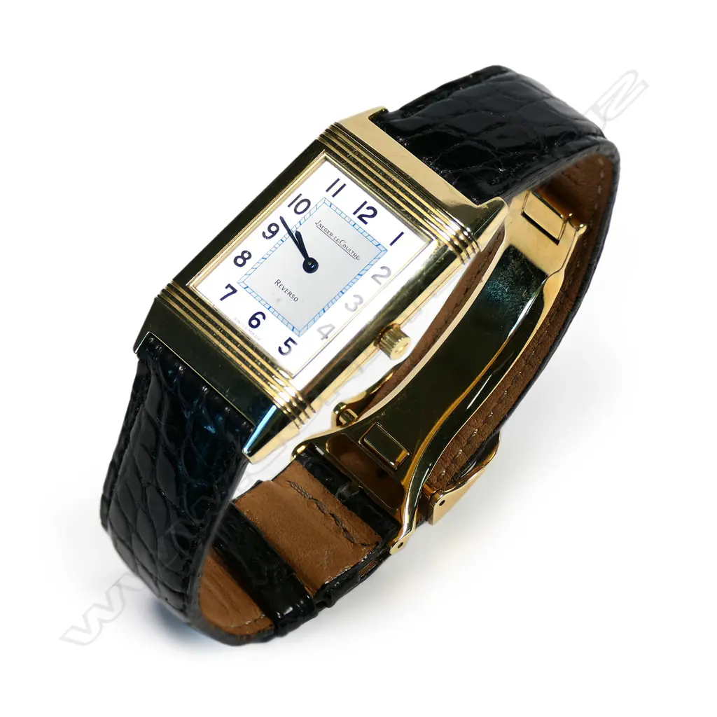An 18ct gold Jaeger-LeCoultre 'Reverso' Classique wristwatch Image 1++