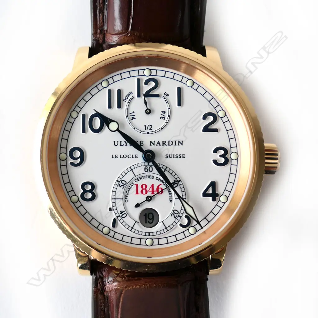A rare Ulysse Nardin Marine Chronometer wristwatch, ref 266/77/GR, limited edition number 144 of 250 worldwide Image 1++