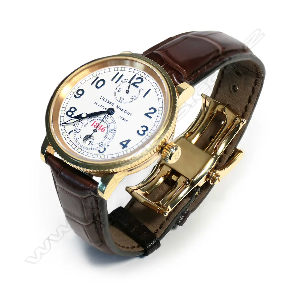 A rare Ulysse Nardin Marine Chronometer wristwatch, ref 266/77/GR, limited edition number 144 of 250 worldwide Image 1++