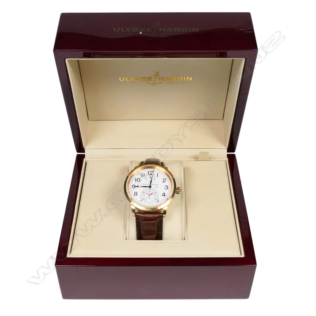 A rare Ulysse Nardin Marine Chronometer wristwatch, ref 266/77/GR, limited edition number 144 of 250 worldwide Image 1++