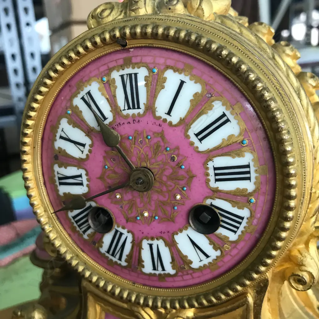 A French Sevres porcelain mounted clock garniture by Philippe H. Mourey Image 1++