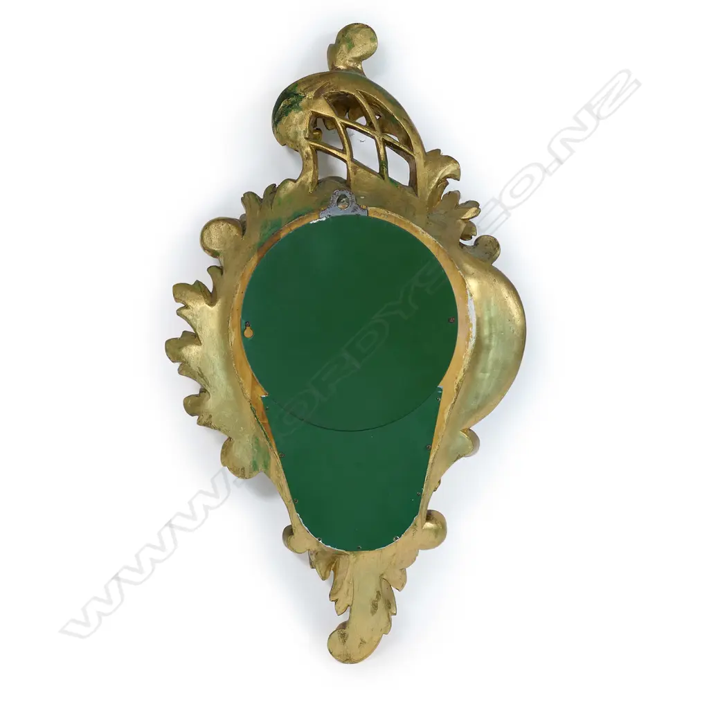 Mid-20thC rococo giltwood framed Swedish cartel clock, by Westerstrand, Image 1++