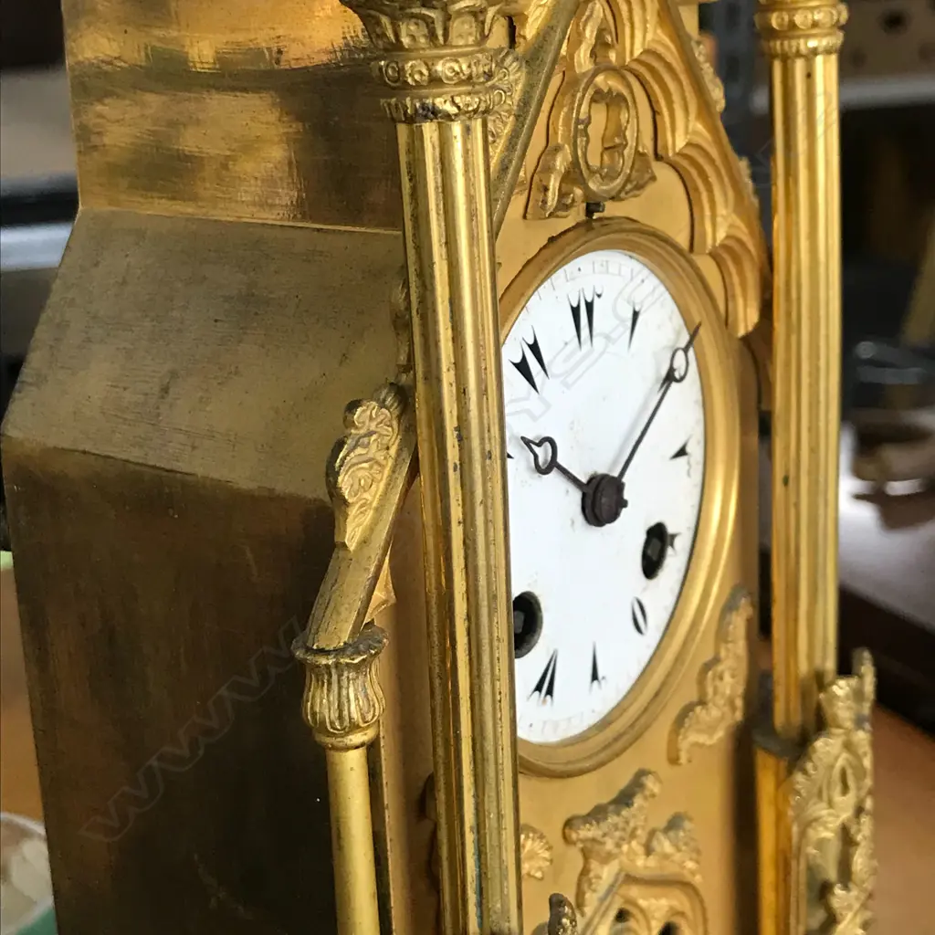 A French Louis Philippe period cathedral clock, c.1840, Image 1++