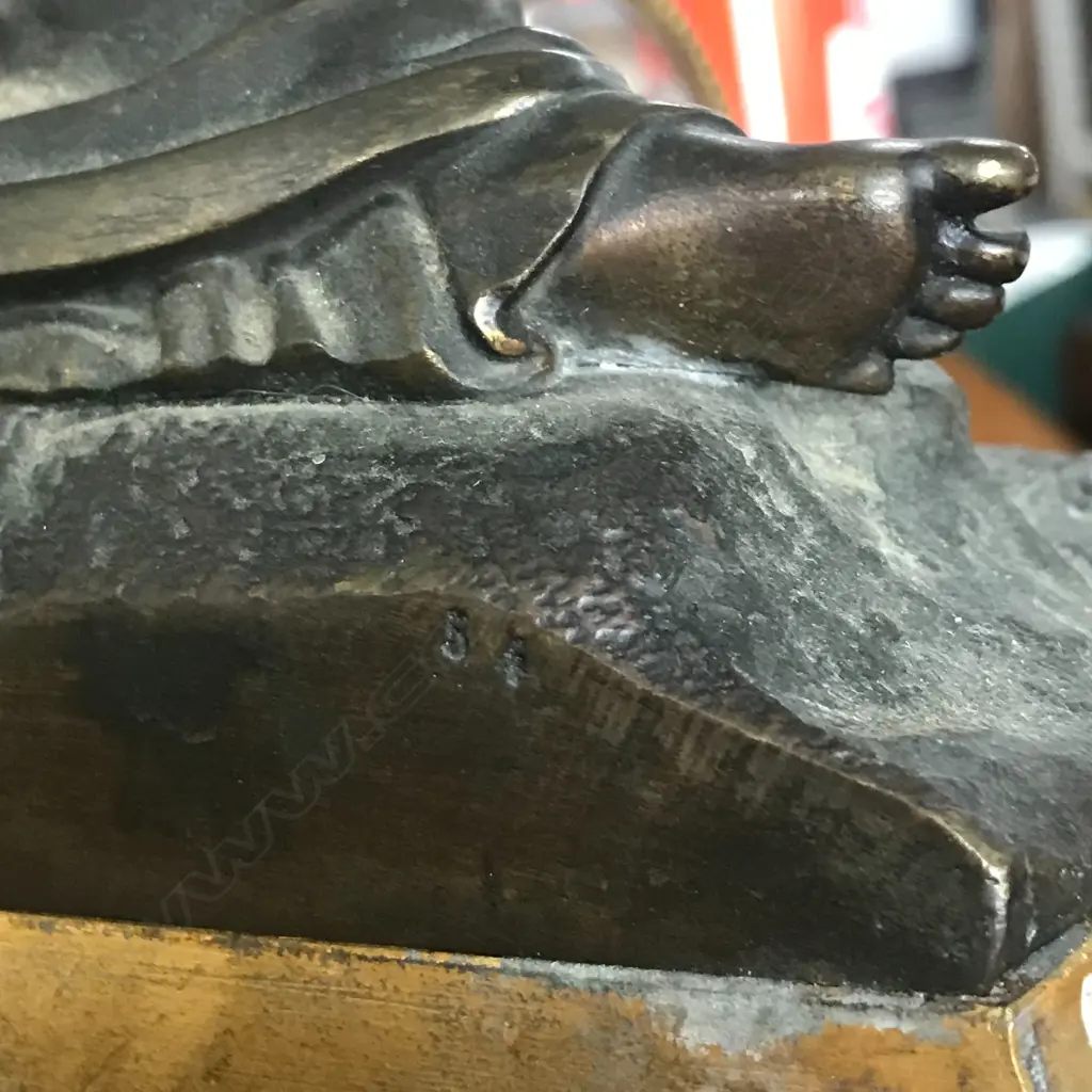 A French 19thC ormolu and bronze mantel clock with Sevres porcelain panels Image 1++