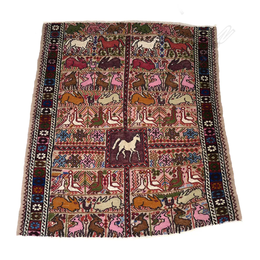 An Afghan Berjusta rug, mixed weave hand knotted. 1500 x 1300mm Image 1++