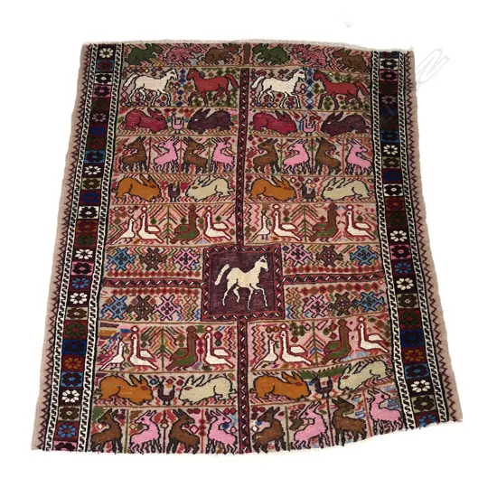 An Afghan Berjusta rug, mixed weave hand knotted. 1500 x 1300mm