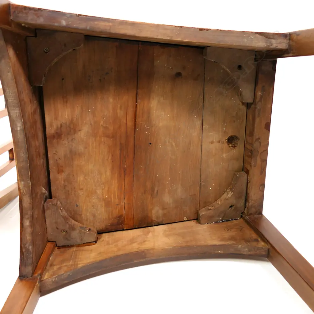 A pair of rimu Roy Lippincott lecture chairs, designed for the Old Arts/Clock Tower Building (1926) at 22 Princes St, Auckland which Lippincott also designed. Professional restoration to the seat of one chair. Image 1++