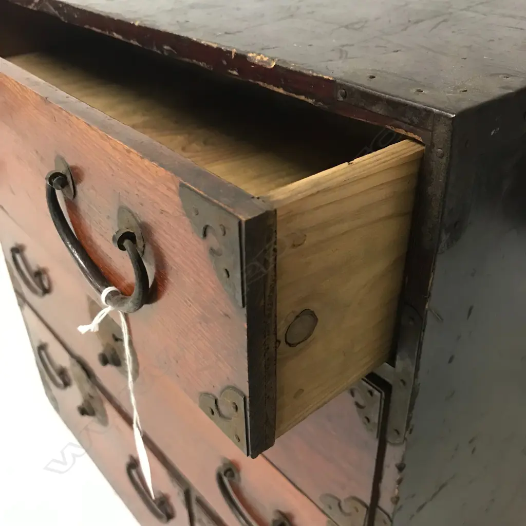A c.1900 Japanese small tansu chest Image 1++