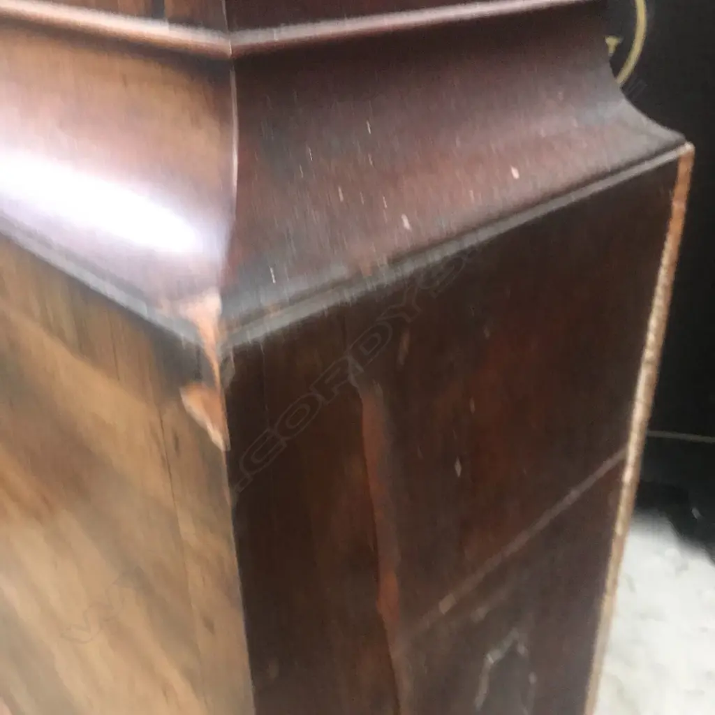 A Georgian mahogany long case clock Image 1++