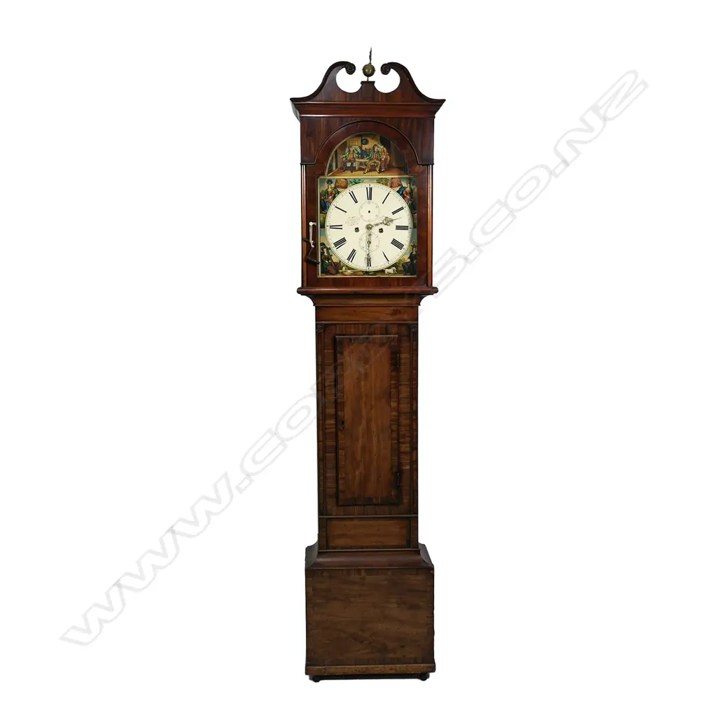 A Georgian mahogany long case clock Image 1++
