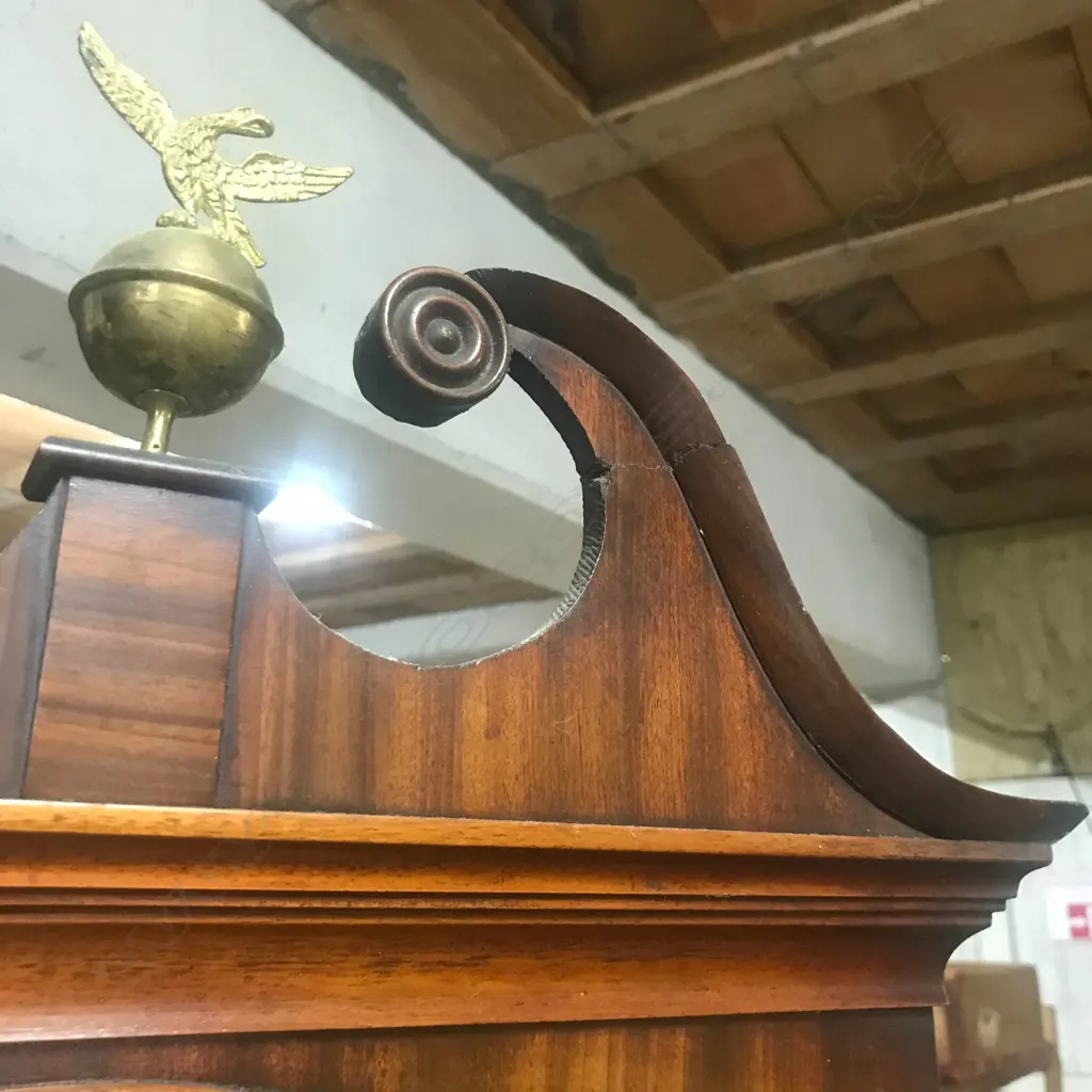 A Georgian mahogany long case clock Image 1++