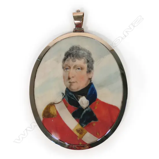 A Georgian hand painted portrait miniature,