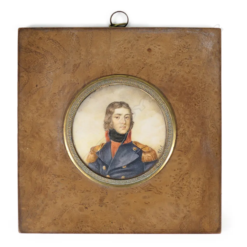 An antique portrait miniature of a British naval gent Image 1++