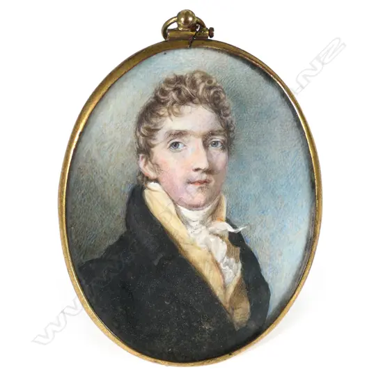 An early 19thC portrait miniature of a gent,
