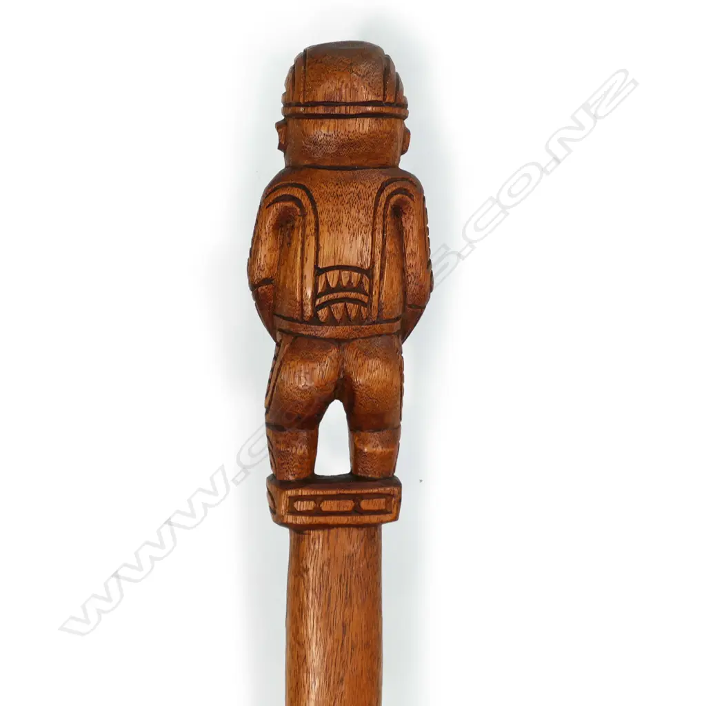 A hardwood carved, Papua New Guinea ceremonial paddle Image 1++