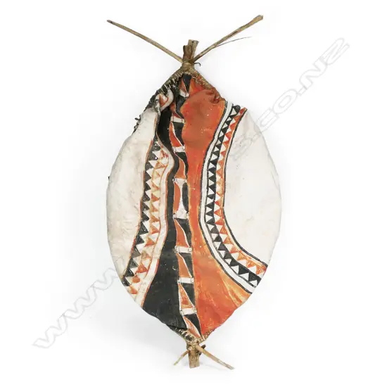 A vintage East African Masai tribal antelope hide shield,