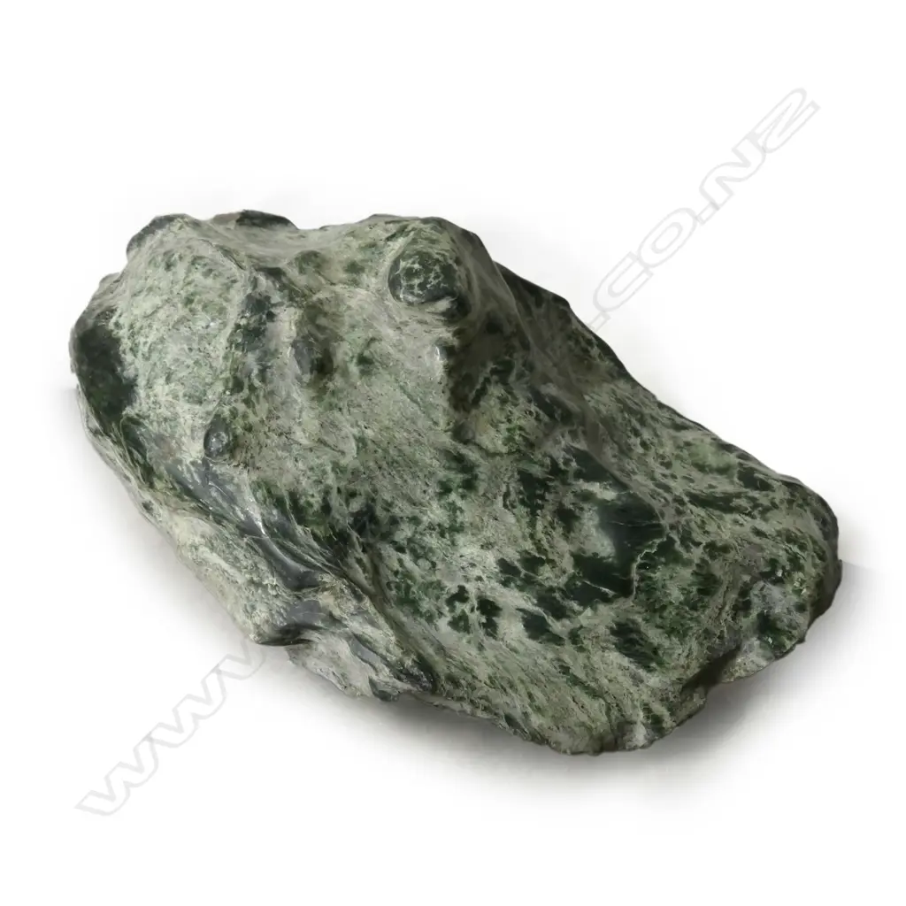 A large and impressive New Zealand nephrite/pounamu water worn 'floater' boulder Image 1++