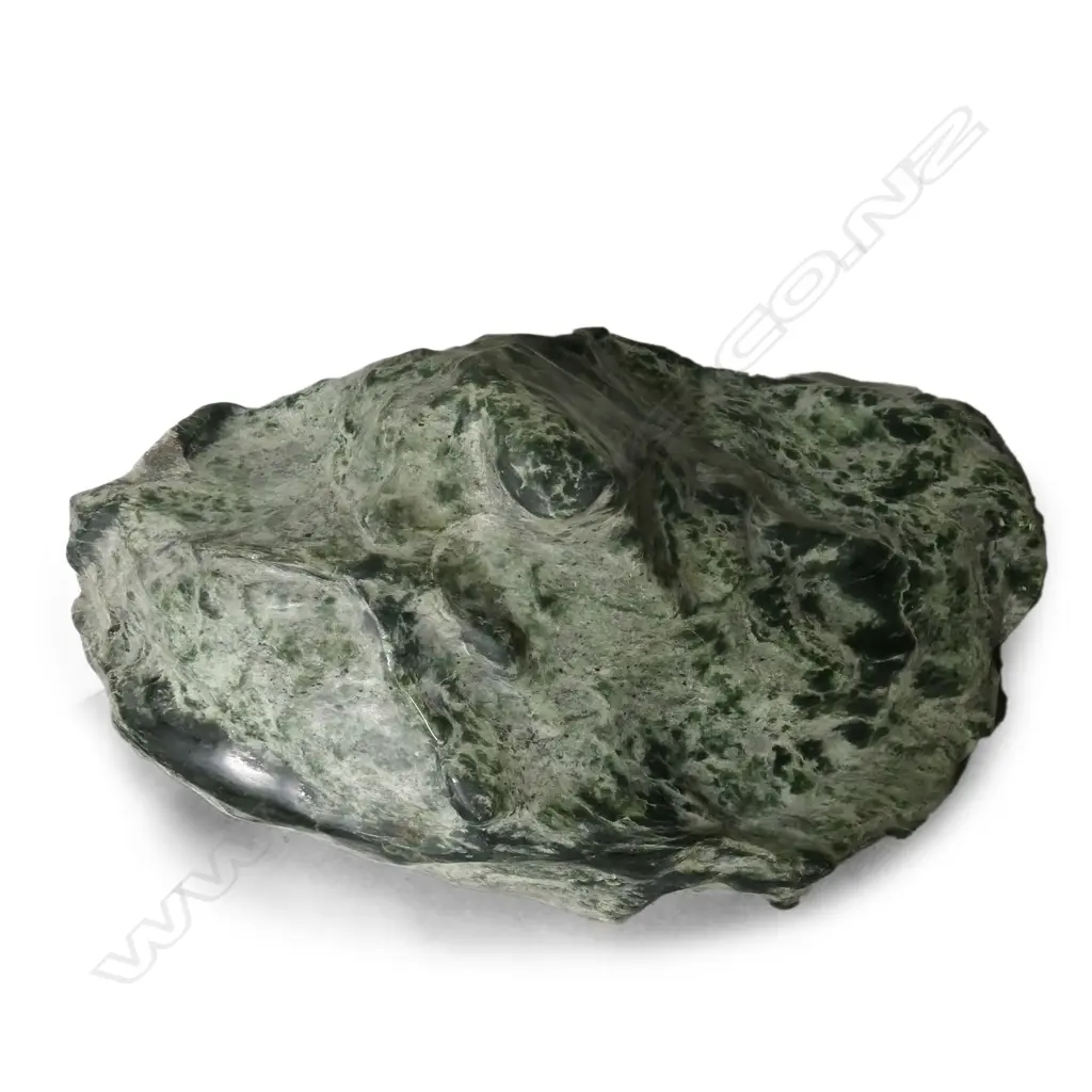 A large and impressive New Zealand nephrite/pounamu water worn 'floater' boulder Image 1++