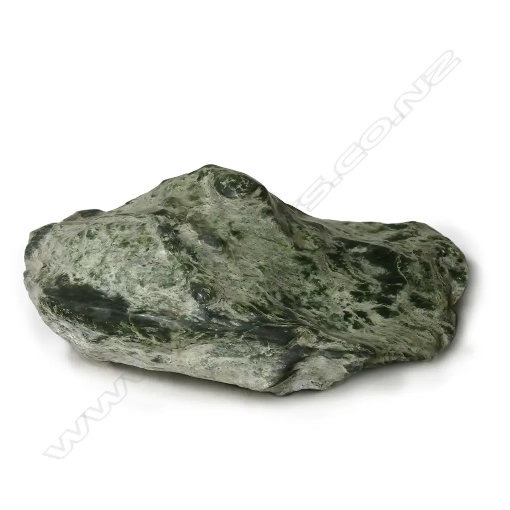 A large and impressive New Zealand nephrite/pounamu water worn 'floater' boulder Image 1++