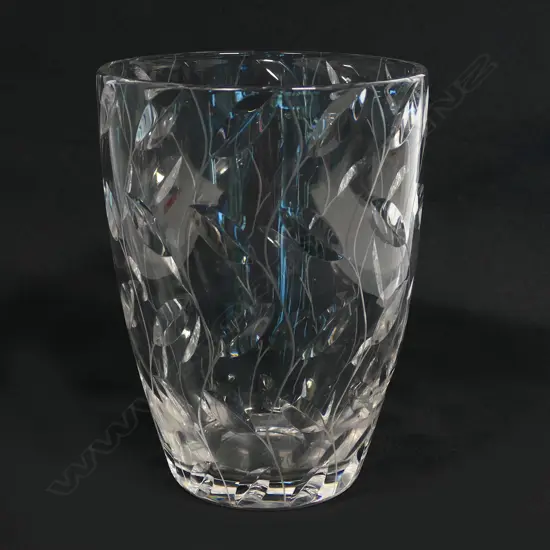 A Clyne Farquharson crystal vase,