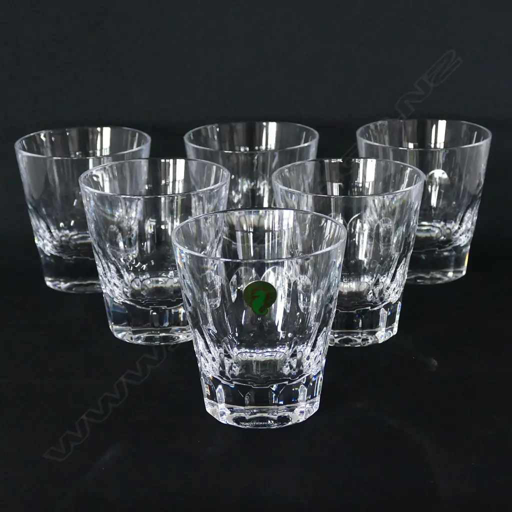 Set of six Waterford crystal whisky glasses Image 1++