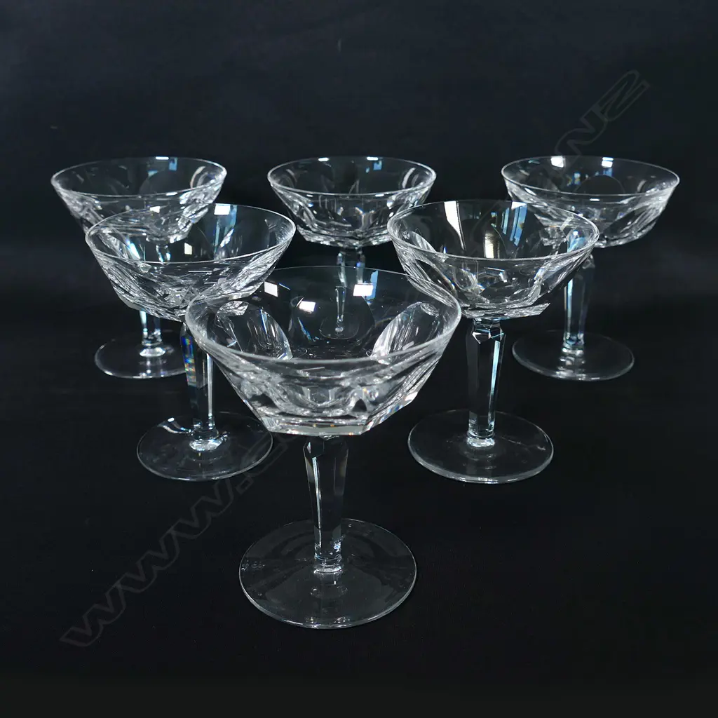 A set of six Waterford champagne coupes, Image 1++